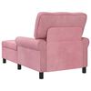 vidaXL Chaise Lounge com almofada Rosa 91 x 157 x 91 cm Veludo