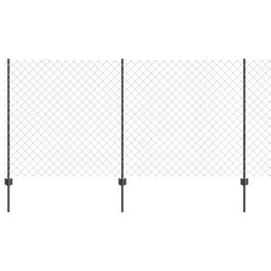 vidaXL Cerca de Cadeia com Poste 10 x 1,2 m (L x A)