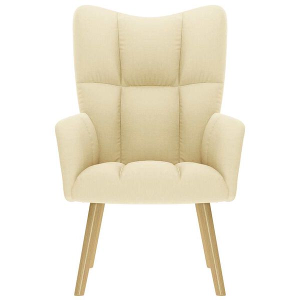 vidaXL Cadeira de descanso tecido cor creme