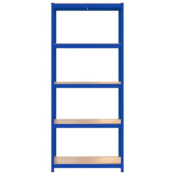 VidaXL 5-Layer Storage Shelf Blue Steel&Madeira de engenharia