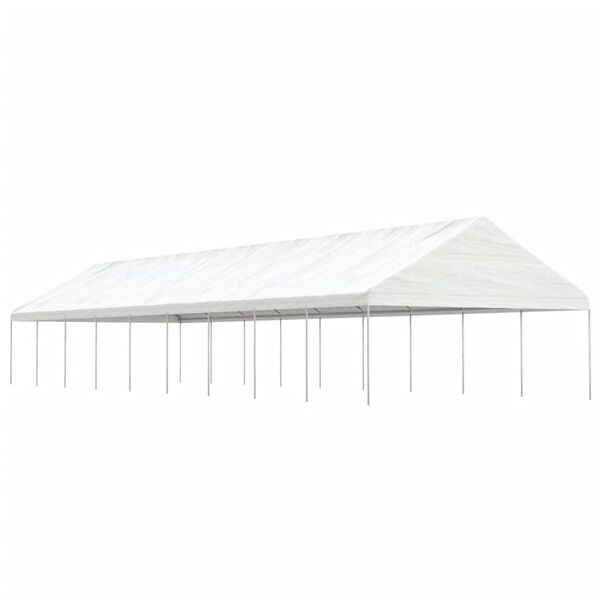 vidaXL Gazebo com telhado 20,07x5,88x3,75 m polietileno branco