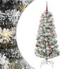vidaXL &Aacute;rvore de Natal Articulada Artificial Verde e Branco 150 cm
