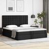 vidaXL Cama com arruma&ccedil;&atilde;o e colch&atilde;o Preto 180 x 200 cm Couro Sint&eacute;tico