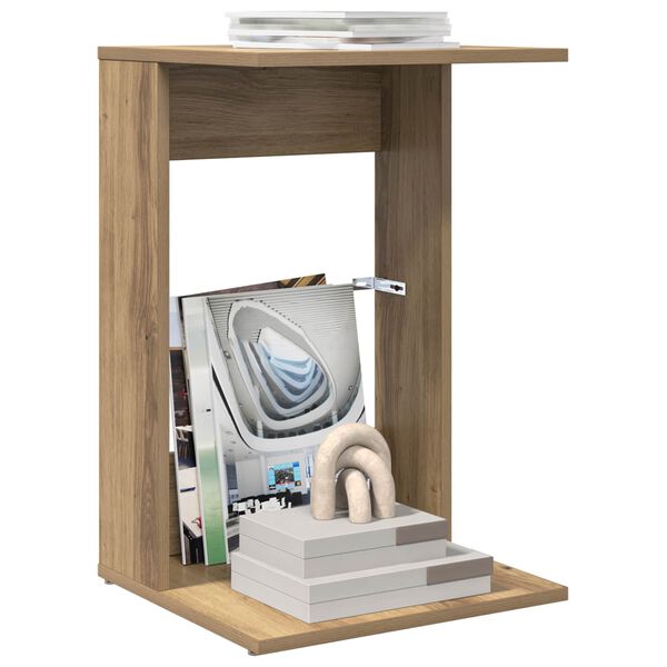 vidaXL Mesa Lateral Carvalho Artesanal 40 x 38 x 62,5 cm