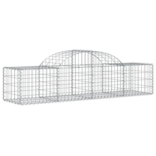 vidaXL Cestos gabião arqueados 30pcs 200x50x40/60 cm ferro galvanizado