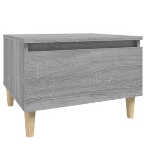 vidaXL Mesa de apoio 50x46x35 cm derivados de madeira cinzento sonoma