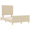 vidaXL Estrutura da Cama com cabeceira Creme 120 x 190 cm tecido