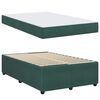 vidaXL Estrutura da Cama com colch&atilde;o Verde Escuro 120 x 190 cm tecido