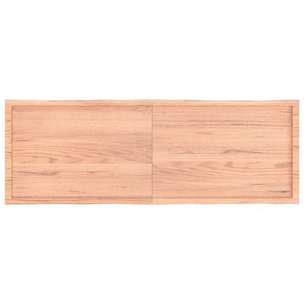 vidaXL Tampo de mesa com bordas vivas carvalho tratado castanho-claro