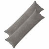 vidaXL Capa almofada 2 pcs HOUTEN Cinzento-Escuro 40 x 145 cm