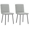 vidaXL Cadeiras de jantar 2 pcs veludo cinzento-claro