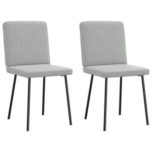 vidaXL Cadeiras de jantar 2 pcs veludo cinzento-claro