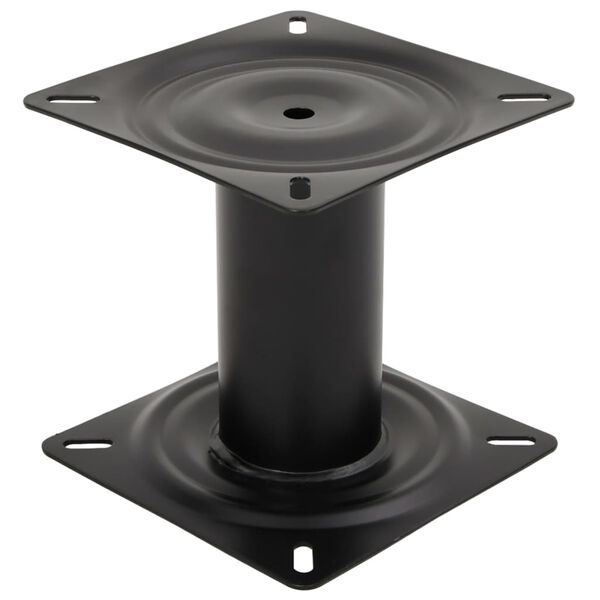 vidaXL Pedestal para assento de barco 18 cm a&ccedil;o preto