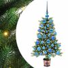vidaXL Árvore de Natal com 150 LEDs com suporte Verde 90 cm PE