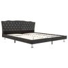 vidaXL Cama com colch&atilde;o 180x200 cm tecido cinzento-escuro