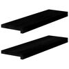 vidaXL Soleiras da janela 2 pcs 70x20x2 cm carvalho castanho-preto