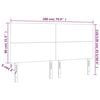 vidaXL Cabeceira Preta 180x5x118/128 cm Veludo