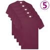 Fruit of the Loom T-shirts originais 5 pcs algod&atilde;o S bord&ocirc;