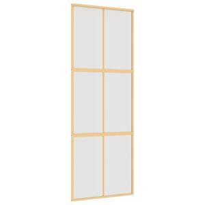 vidaXL Porta deslizante 76x205 cm vidro ESG fosco/alum&iacute;nio dourado