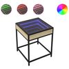 vidaXL Mesa de cabeceira c/ LED Infinity 40x40x51 cm carvalho sonoma