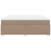 vidaXL Cama com molas/colch&atilde;o 180x200 cm couro artificial cappuccino