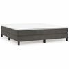 vidaXL Estrutura de cama com molas 160x200 cm veludo cinzento-escuro