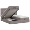 vidaXL Cama ottoman com colch&atilde;o 2 unid. Cinzento-acastanhado Tecido