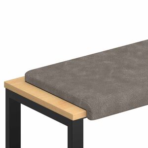 vidaXL Almofada de Banco Couro Sint&eacute;tico Cinzento Profundidade 35 cm