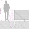 vidaXL Poste de Cerca Prateado 10 x 0,8 m (malha 16 x 16 mm) A&ccedil;o