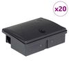 vidaXL Armadilhas para ratos 20 pcs preto 13x10x4 cm