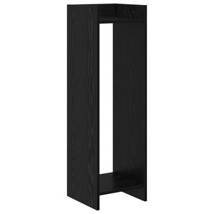 vidaXL Suporte para Plantas Carvalho Preto 30 x 30 x 100 cm