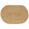 vidaXL Tapetes de &aacute;rea Oval Natural 122 x 183 cm Juta