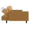 vidaXL Sof&aacute;-cama de 2 lugares veludo castanho