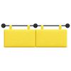 vidaXL Cabeceira Suspensa Liso Amarelo Claro 150 x 55 x 5 cm