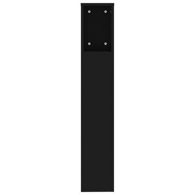 vidaXL Armário de cabeceira 200x18,5x104,5 cm preto
