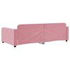 vidaXL Sof&aacute;-cama 90x200 cm veludo rosa