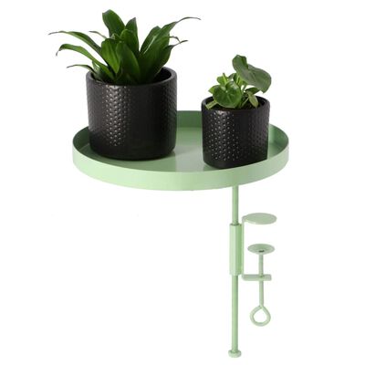 Esschert Design Tabuleiro para plantas redondo com braçadeira L verde