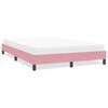 vidaXL Estrutura de cama sem colch&atilde;o 140x210 cm veludo rosa