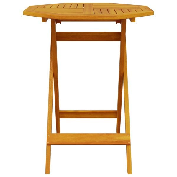 vidaXL Mesa de jardim dobr&aacute;vel &Oslash;70x75 cm madeira de ac&aacute;cia maci&ccedil;a