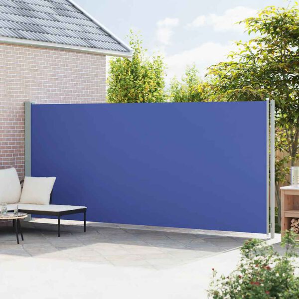 vidaXL Toldo lateral retr&aacute;til para p&aacute;tio 200x600 cm azul