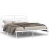 vidaXL Estrutura de cama com cabeceira 183x203 cm metal branco