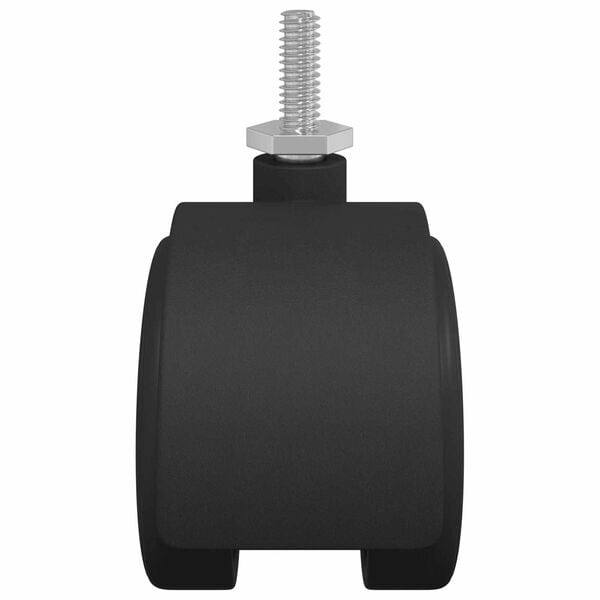 vidaXL Rod&iacute;zios 2 pcs Preto 40,1 x 40,1 x 37,8 mm PP e Ferro