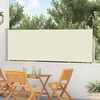 vidaXL Toldo lateral retr&aacute;til para p&aacute;tio 100x500 cm creme