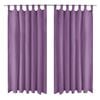 vidaXL Cortinas de cetim com presilhas 2 pcs 140x225 cm lil&aacute;s