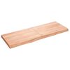 vidaXL Bancada p/ WC 140x50x(2-6) cm madeira maci&ccedil;a tratada castanho