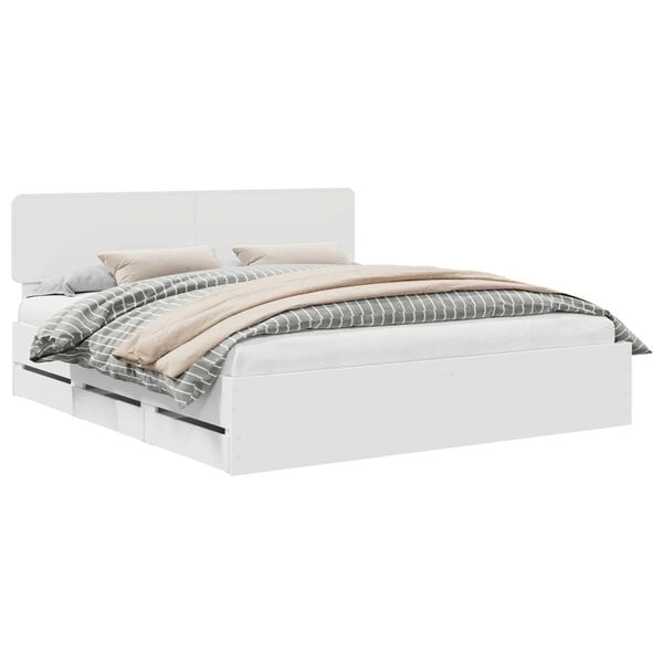 vidaXL Estrutura da Cama Branco 180 x 200 cm Madeira engenheirada