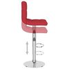 vidaXL Bancos de bar 2 pcs tecido vermelho tinto