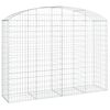 vidaXL Cesto gabi&atilde;o arqueado 200x50x140/160 cm ferro galvanizado