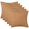 vidaXL Capa almofada 6 pcs HOUTEN Bege 50 x 50 cm Boucl&eacute;