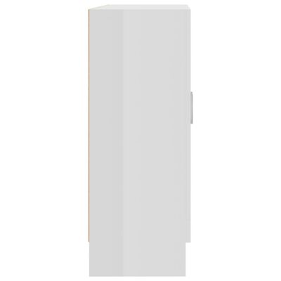 vidaXL Estante 82,5x30,5x80 cm derivados de madeira branco brilhante